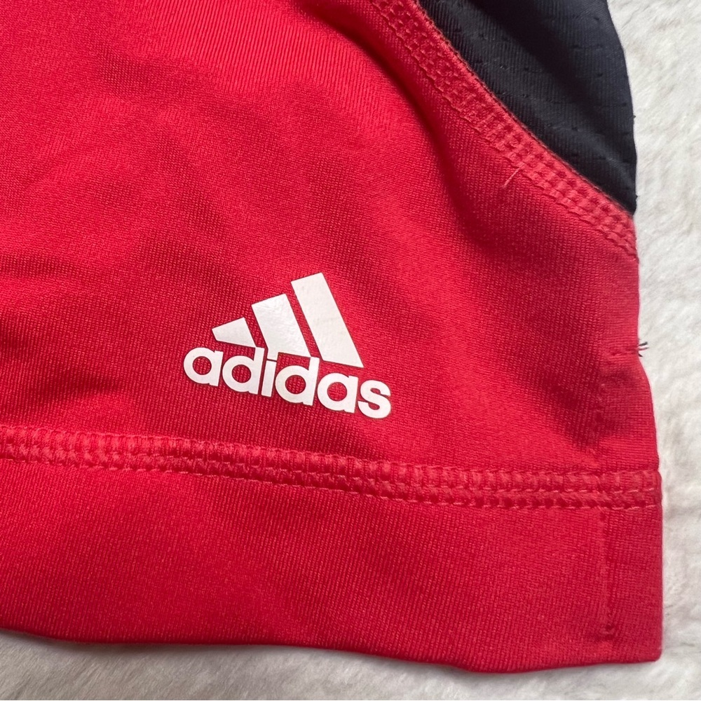 Adidas Thermo System Racer Back Workout Tank Top Coral Red/Graphite Size Large - Picture 12 of 16